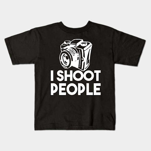 I Shoot People Kids T-Shirt by Planet of Tees